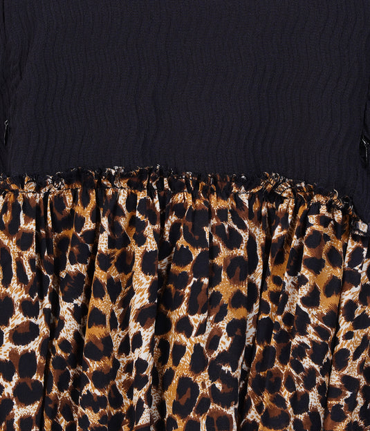 Brown Cheetah Maternity Dress