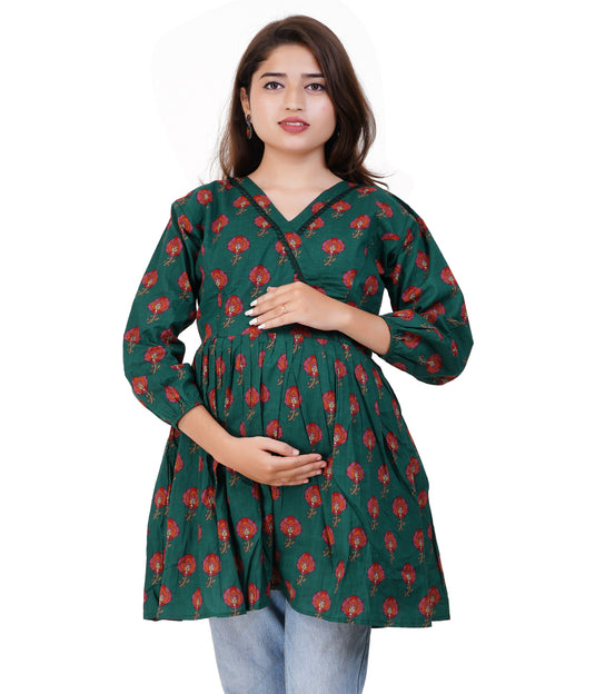 FLORA NEST MATERNITY TUNIC | Nursing & Maternity Tops | Feeding Tops | Peplum Tops