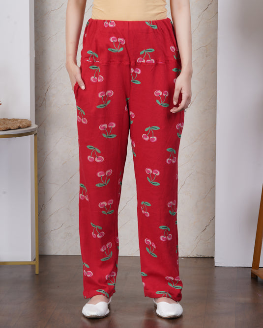 MERRY CHERRY WAFFLE CO-ORD
