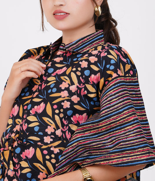 LUXE BOTANICA KAFTAN CO-ORD | Nursing & Maternity Kaftan | Feeding Kaftan | Co-ord set