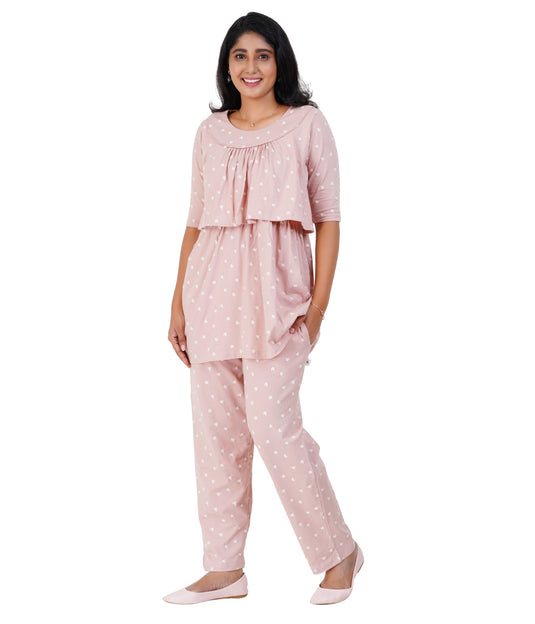HEART MUSE LOUNGE CO-ORD | Maternity & Nursing | Zipless Feeding Dress