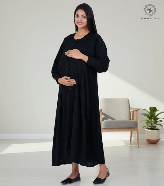 Black BigB Maternity Abaya