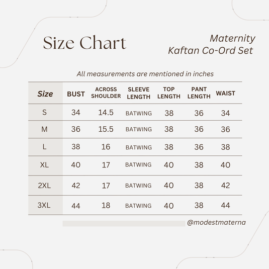 GENTLE GLOW KAFTAN CO-ORD | Nursing & Maternity Kaftan | Feeding Kaftan | Co-ord set