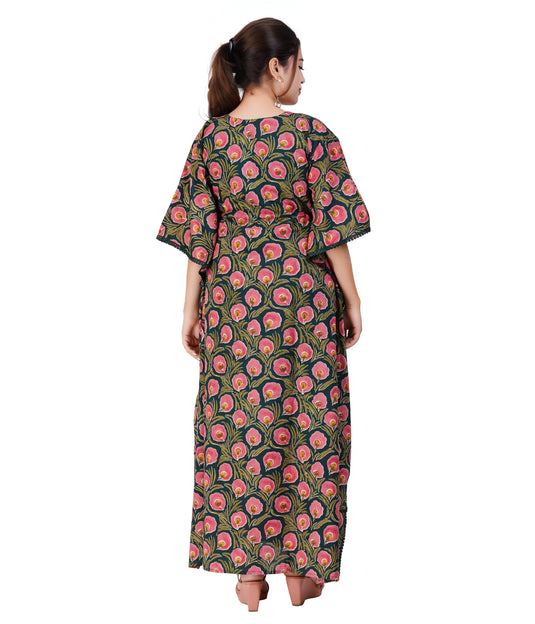 PETAL BLOOM MATERNITY KAFTAN | Nursing & Maternity Kaftan | Feeding Kaftan | Kaftan Dress