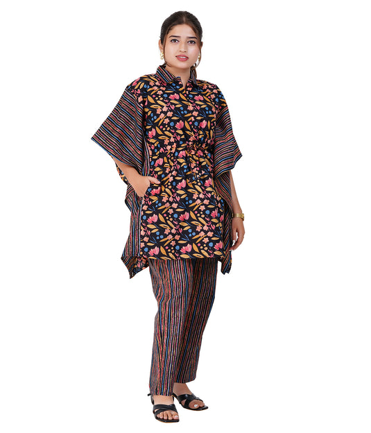 LUXE BOTANICA KAFTAN CO-ORD | Nursing & Maternity Kaftan | Feeding Kaftan | Co-ord set