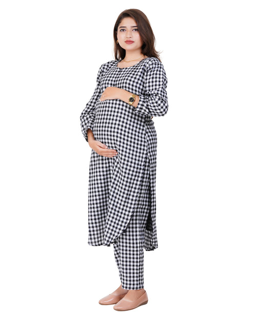 CLASSIC GINGHAM MATERNITY CO-ORD | Maternity & Nursing | Gingham Dress | Plaid Dress