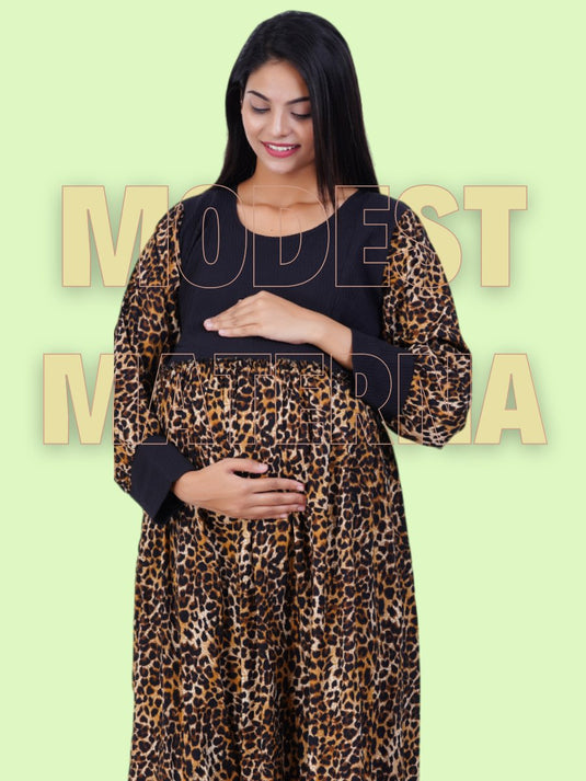 A white flowing garment tailored to accommodate a growing belly, offering both comfort and style. Crafted from soft, stretchy fabric, it provides ease of movement and a flattering silhouette, perfect for any occasion during pregnancy.