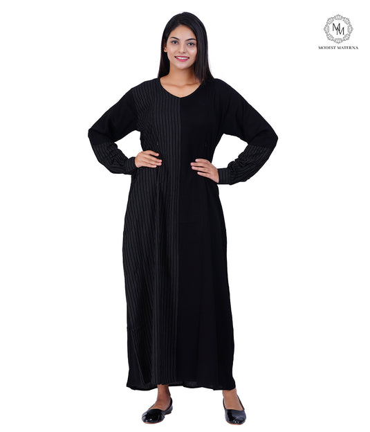 Black Shine Maternity Abaya