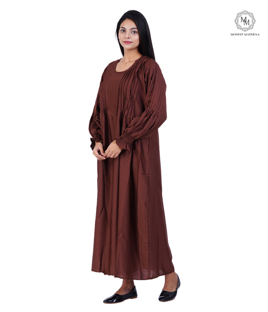 Brown Chocolate Maternity Abaya