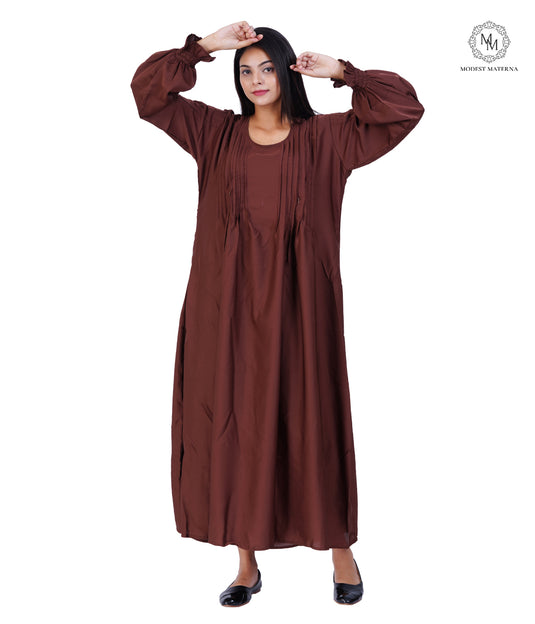 Brown Chocolate Maternity Abaya