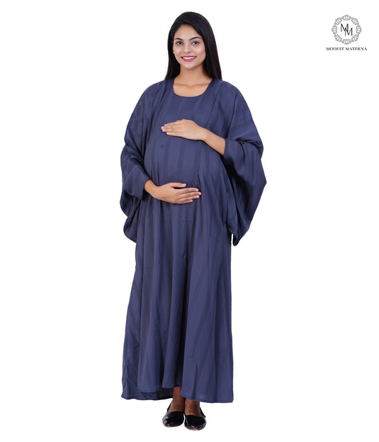 Grey Strokes Maternity Kaftan