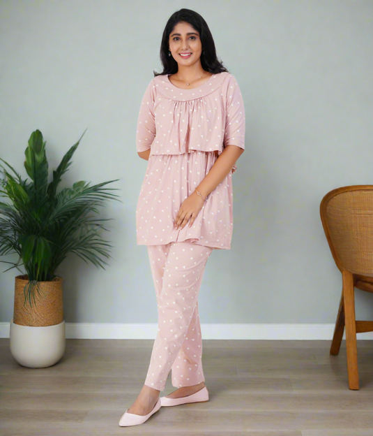 HEART MUSE LOUNGE CO-ORD | Maternity & Nursing | Zipless Feeding Dress