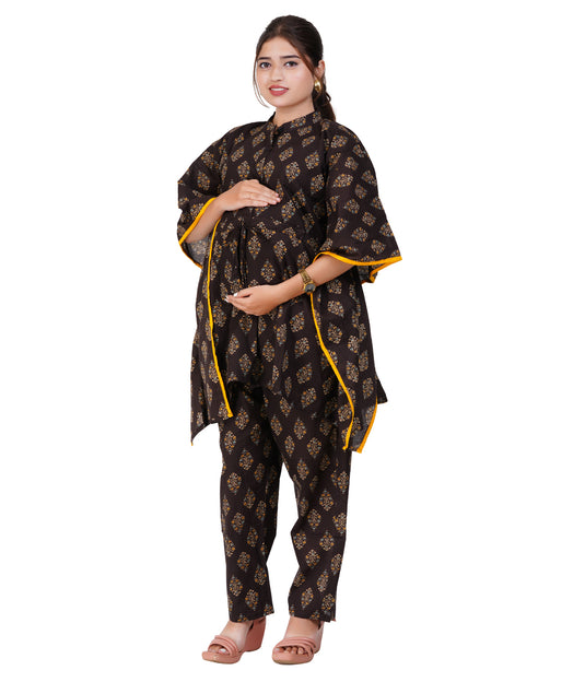 GENTLE GLOW KAFTAN CO-ORD | Nursing & Maternity Kaftan | Feeding Kaftan | Co-ord set
