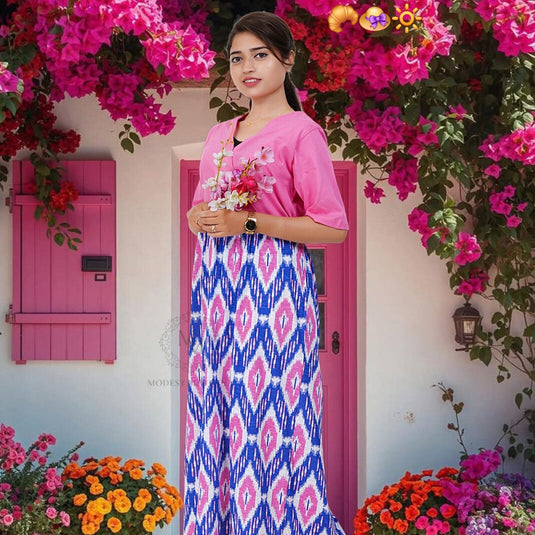 COTTON CANDY LOUNGE DRESS Maternity & Nursing Dress | Pregnancy & Feeding Dress | Maternity Maxi Dress | Mix & Match Dress