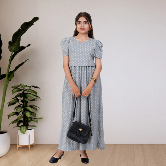 SAGE CIRCLE LOUNGE DRESS Maternity & Nursing Dress | Pregnancy & Feeding Dress | Maxi Dress