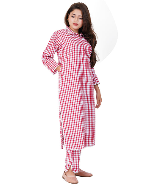 CHERRY GINGHAM MATERNITY CO-ORD | Maternity & Nursing | Gingham Dress | Plaid Dress