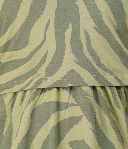 OLIVE GREEN LOUNGE DRESS for Maternity & Nursing Dress | Soft Cotton, Zipless Feeding Dress