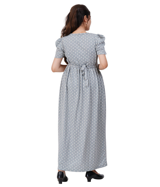 SAGE CIRCLE LOUNGE DRESS Maternity & Nursing Dress | Pregnancy & Feeding Dress | Maxi Dress