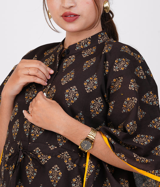 GENTLE GLOW KAFTAN CO-ORD | Nursing & Maternity Kaftan | Feeding Kaftan | Co-ord set