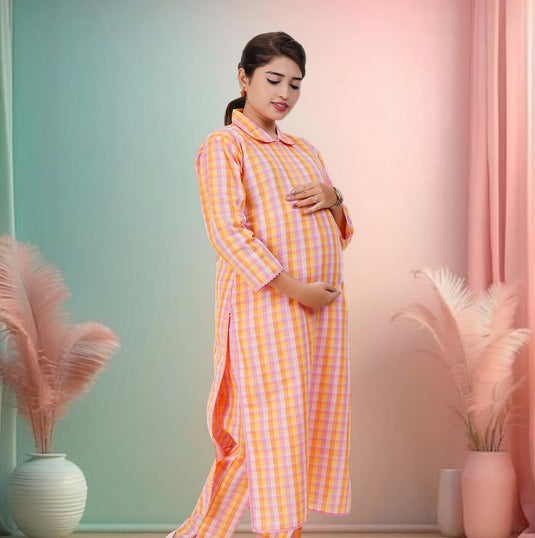 PASTEL GINGHAM MATERNITY CO-ORD | Maternity & Nursing | Gingham Dress | Plaid Dress