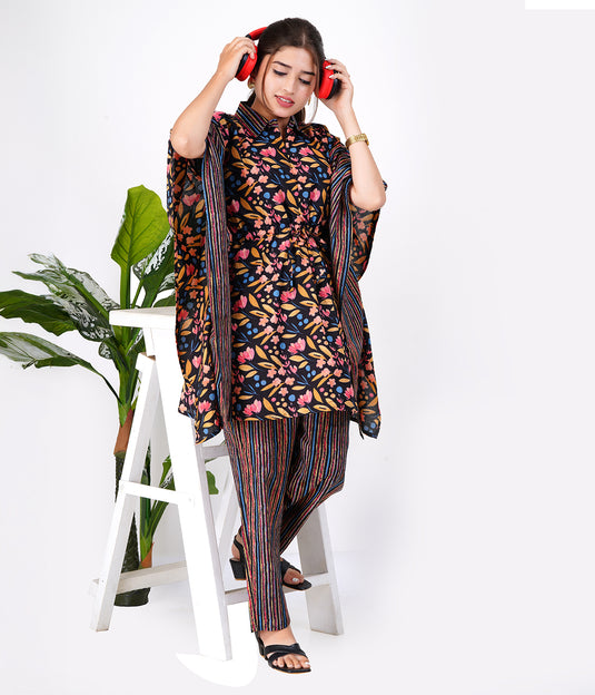 LUXE BOTANICA KAFTAN CO-ORD | Nursing & Maternity Kaftan | Feeding Kaftan | Co-ord set