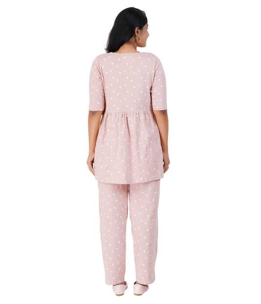 HEART MUSE LOUNGE CO-ORD | Maternity & Nursing | Zipless Feeding Dress