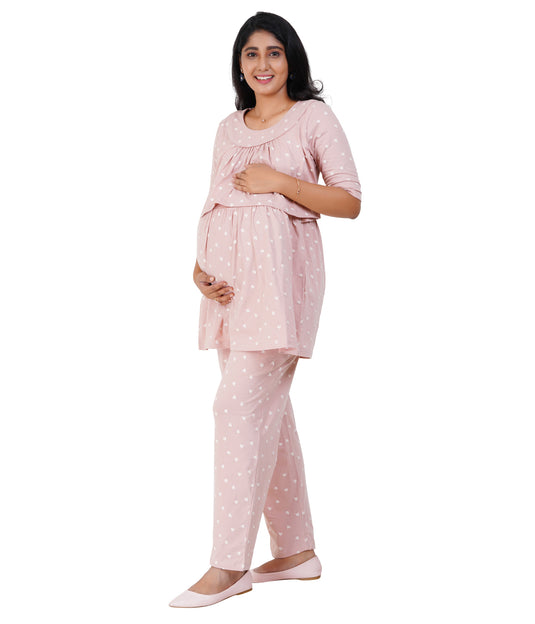 HEART MUSE LOUNGE CO-ORD | Maternity & Nursing | Zipless Feeding Dress