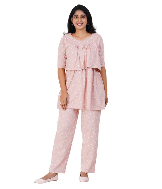 HEART MUSE LOUNGE CO-ORD | Maternity & Nursing | Zipless Feeding Dress