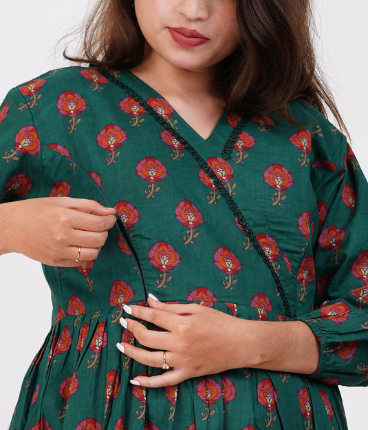 FLORA NEST MATERNITY TUNIC | Nursing & Maternity Tops | Feeding Tops | Peplum Tops